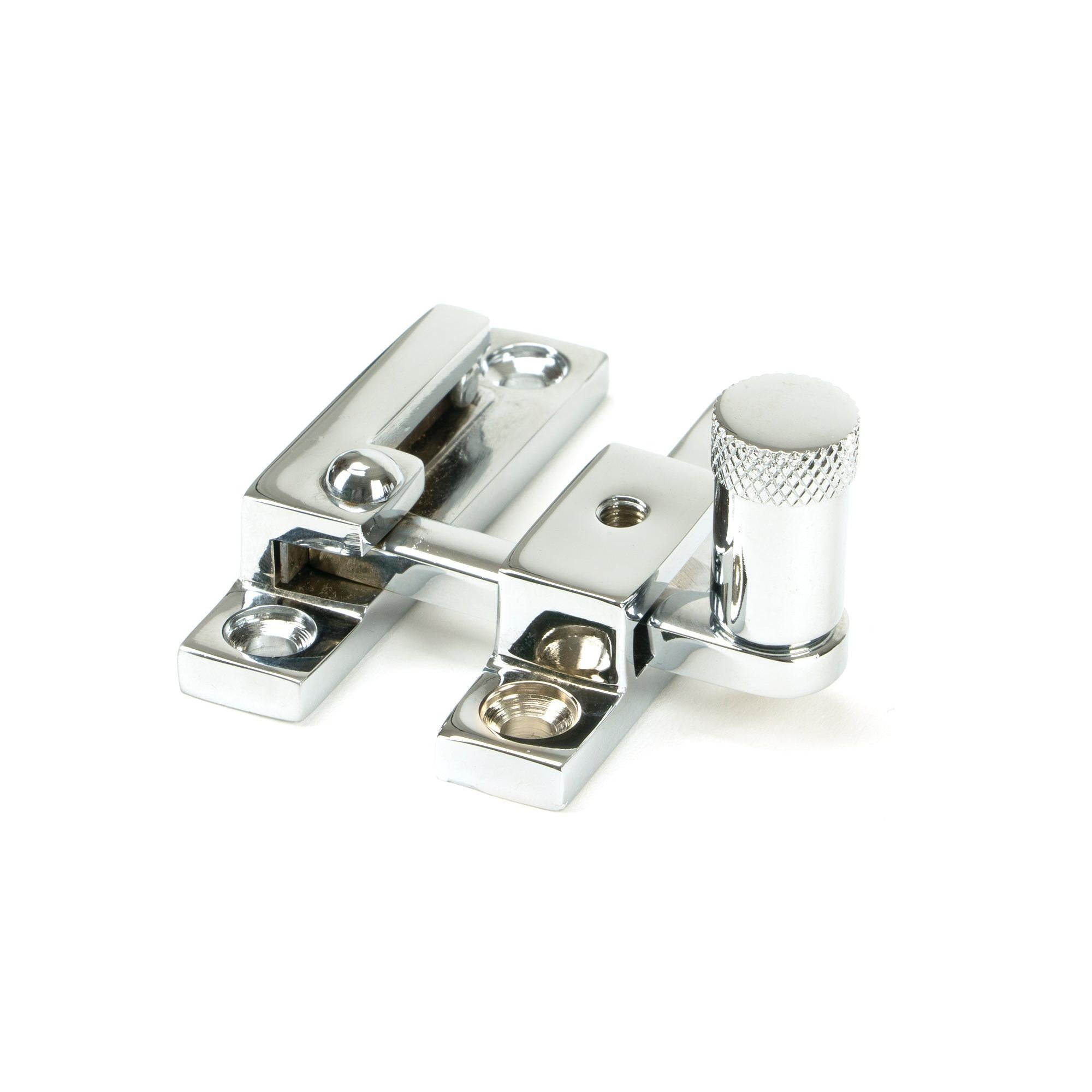 Polished Chrome Brompton Quadrant Fastener - Narrow | From The Anvil - Quadrant Fasteners - From The Anvil - Yester Home