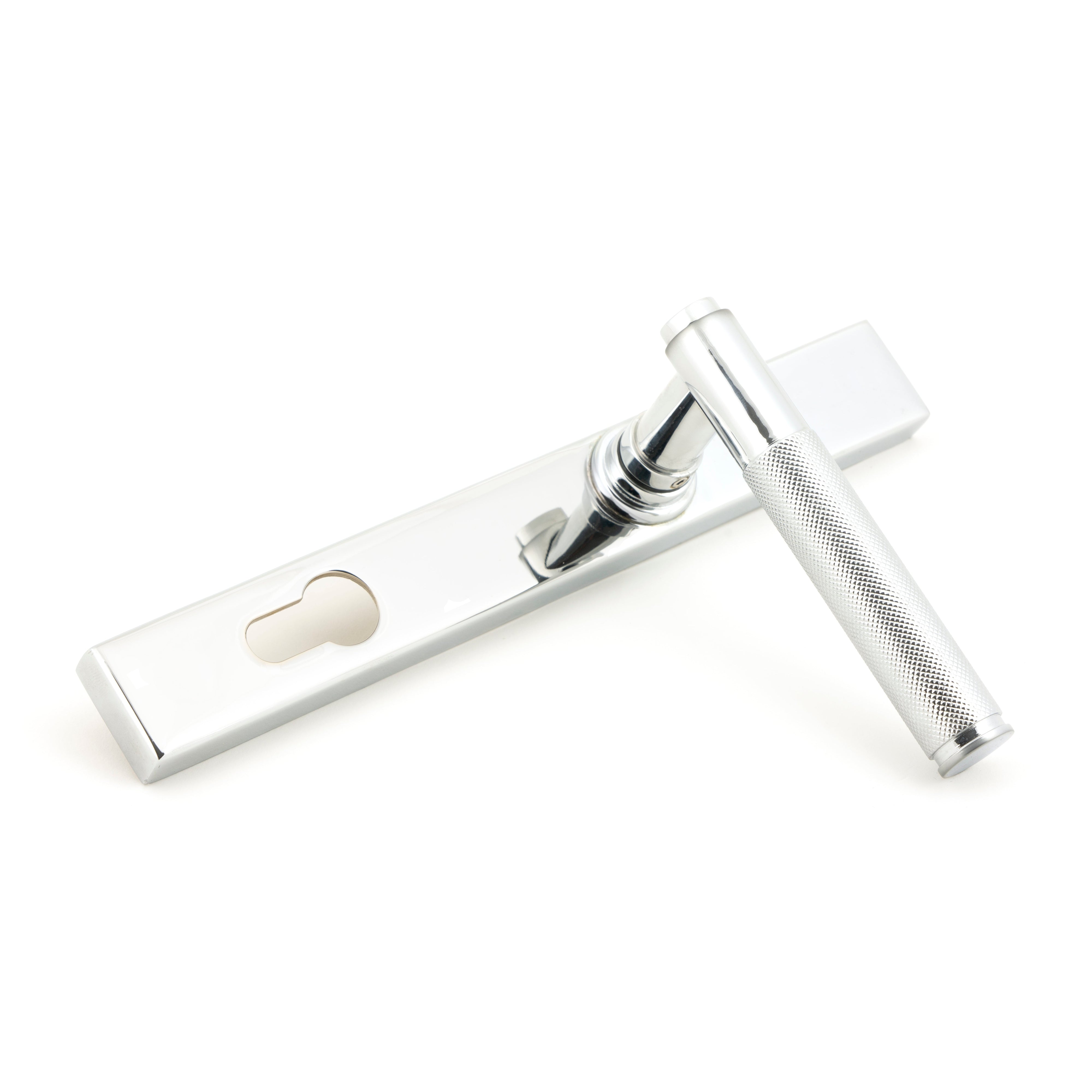 Polished Chrome Brompton Slimline Lever Espag. Lock Set | From The Anvil-Espagnolette-Yester Home