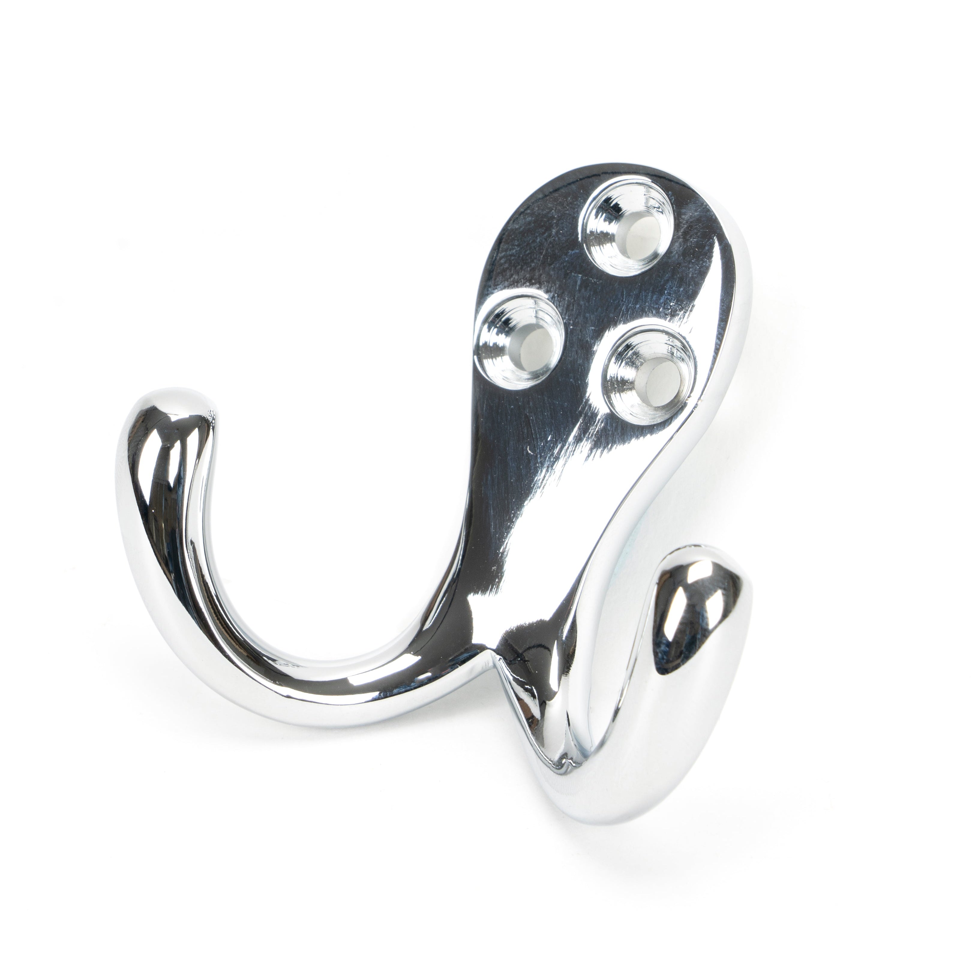 Polished Chrome Celtic Double Robe Hook | From The Anvil-Coat Hooks-Yester Home