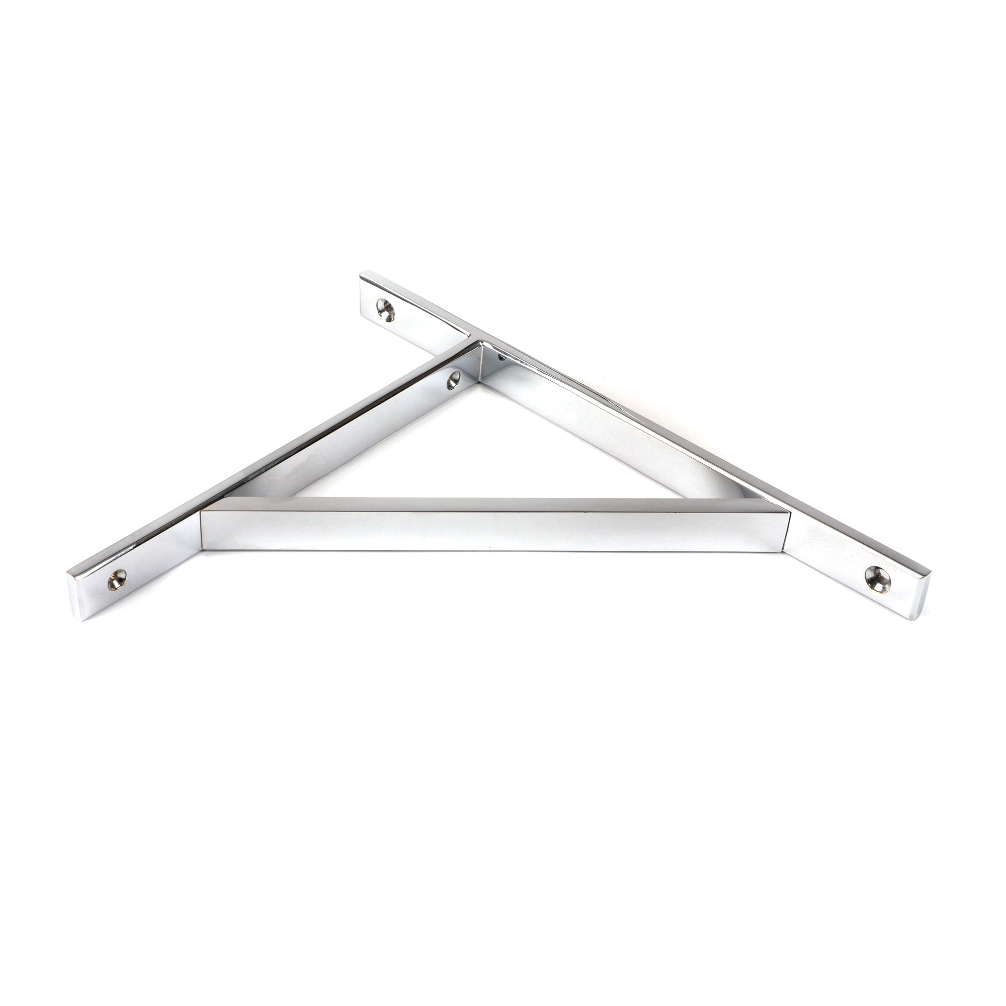 Polished Chrome Chalfont Shelf Bracket (260mm x 200mm) | From The Anvil-Shelf Brackets-Yester Home