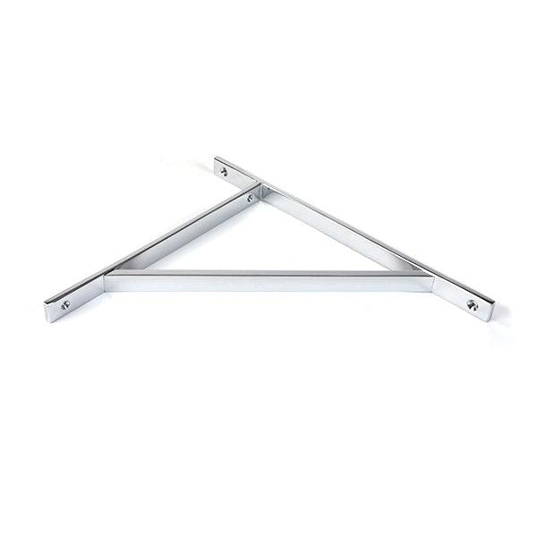Polished Chrome Chalfont Shelf Bracket (314mm x 250mm) | From The Anvil-Shelf Brackets-Yester Home
