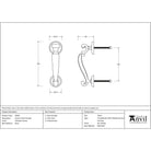 Polished Chrome Doctors Door Knocker | From The Anvil - Bolt-Through Door Knockers - From The Anvil - Yester Home