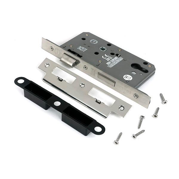 Polished Chrome Euro Din Sash Lock - 60mm Backset/72mm Centre - Euro Locks - From The Anvil - Yester Home