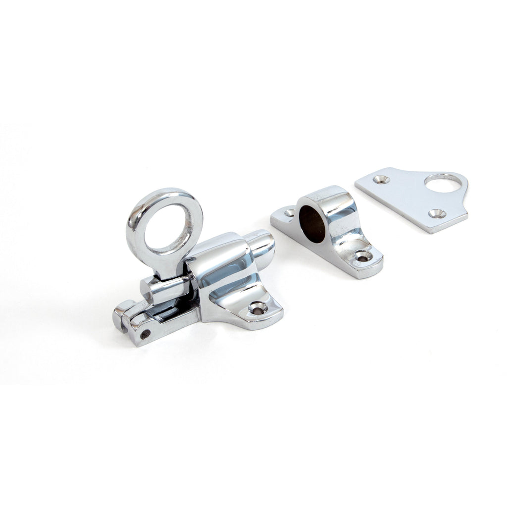 Polished Chrome Fanlight Catch + Two Keeps | From The Anvil-Fanlight Catches-Yester Home