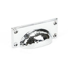 Polished Chrome Hammered Art Deco Drawer Pull | From The Anvil - Drawer Pulls - From The Anvil - Yester Home