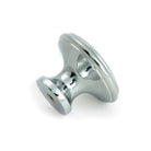 Polished Chrome Hammered Cabinet Knob - Large - Cabinet Knobs - From The Anvil - Yester Home