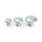 Polished Chrome Hammered Cabinet Knob - Medium - Cabinet Knobs - From The Anvil - Yester Home