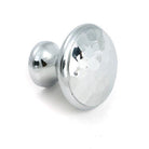 Polished Chrome Hammered Cabinet Knob - Medium - Cabinet Knobs - From The Anvil - Yester Home
