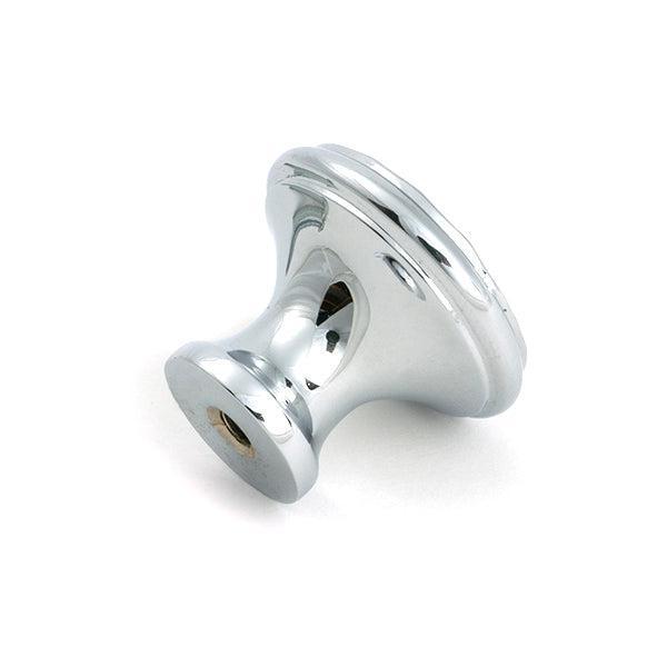 Polished Chrome Hammered Cabinet Knob - Medium - Cabinet Knobs - From The Anvil - Yester Home