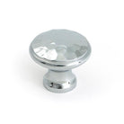 Polished Chrome Hammered Cabinet Knob - Medium - Cabinet Knobs - From The Anvil - Yester Home