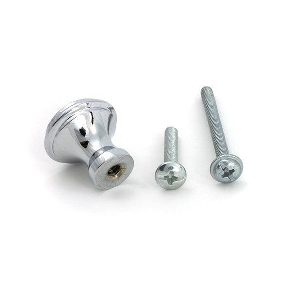 Polished Chrome Hammered Cabinet Knob - Small - Cabinet Knobs - From The Anvil - Yester Home