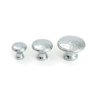 Polished Chrome Hammered Cabinet Knob - Small - Cabinet Knobs - From The Anvil - Yester Home