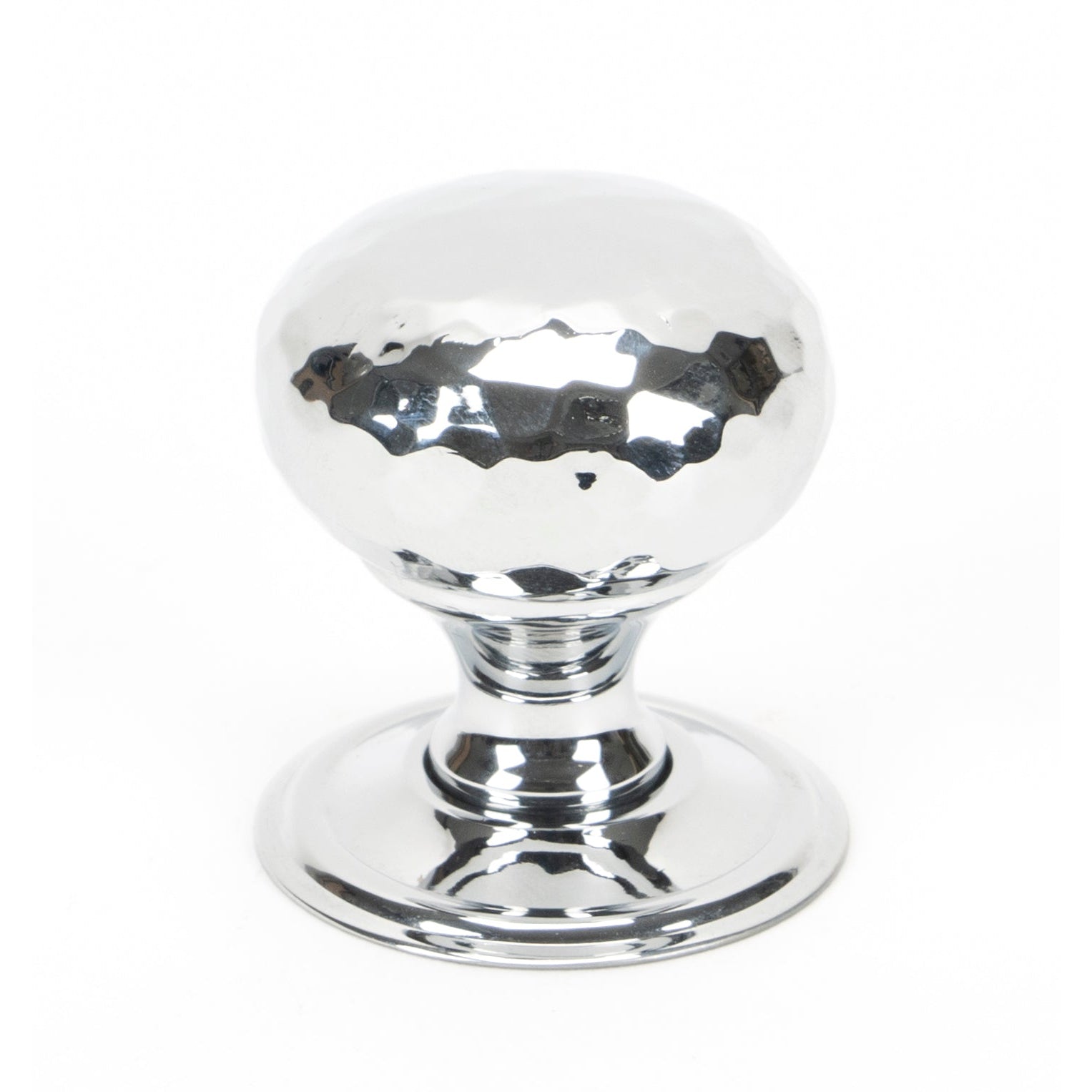 Polished Chrome Hammered Mushroom Cabinet Knob 32mm | From The Anvil-Cabinet Knobs-Yester Home