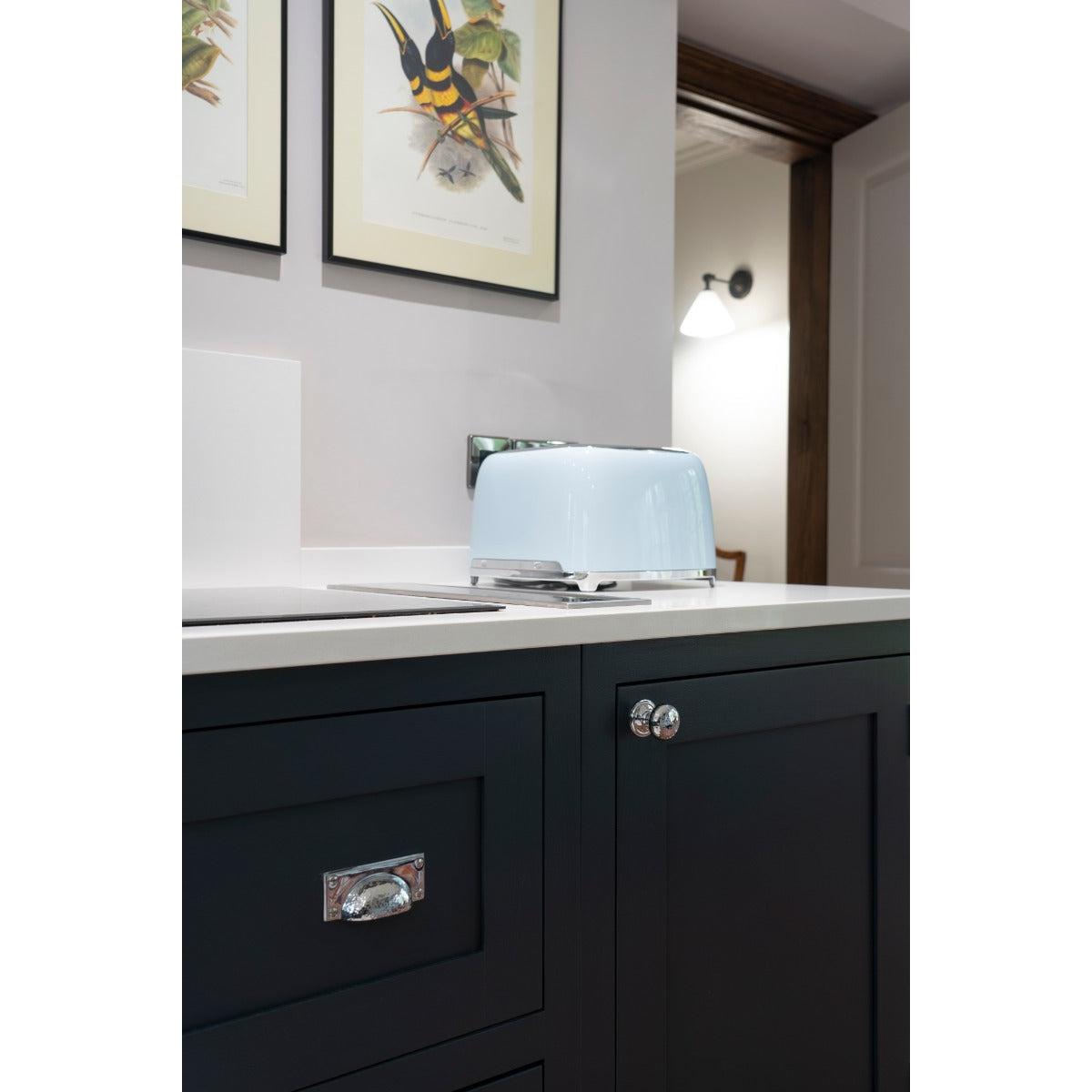 Polished Chrome Hammered Mushroom Cabinet Knob 38mm | From The Anvil-Cabinet Knobs-Yester Home