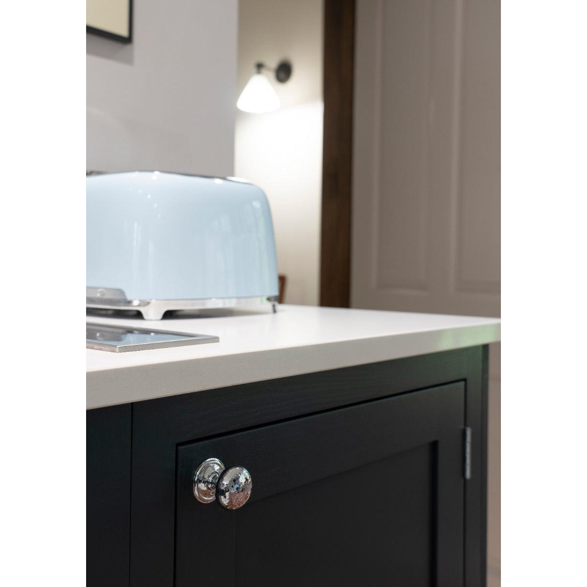 Polished Chrome Hammered Mushroom Cabinet Knob 38mm | From The Anvil-Cabinet Knobs-Yester Home