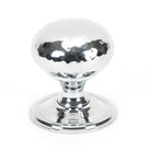 Polished Chrome Hammered Mushroom Cabinet Knob 38mm | From The Anvil-Cabinet Knobs-Yester Home