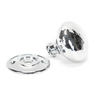 Polished Chrome Hammered Mushroom Mortice/Rim Knob Set | From The Anvil - Mortice Knobs - From The Anvil - Yester Home