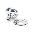 Polished Chrome Hammered Mushroom Mortice/Rim Knob Set | From The Anvil - Mortice Knobs - From The Anvil - Yester Home