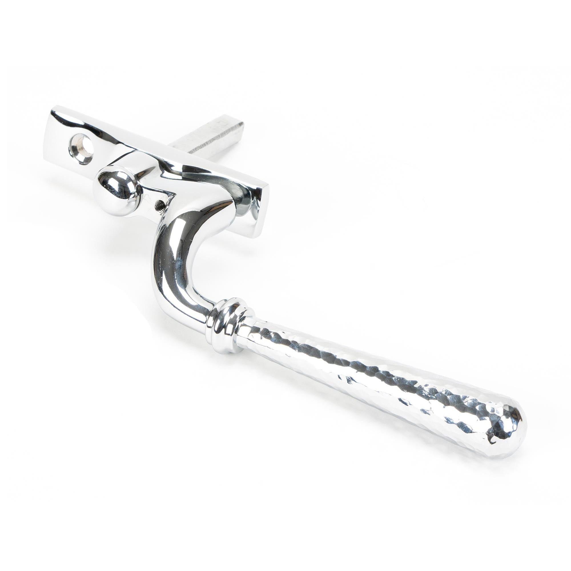 Polished Chrome Hammered Newbury Espag - LH | From The Anvil - Espag. Fasteners - From The Anvil - Yester Home