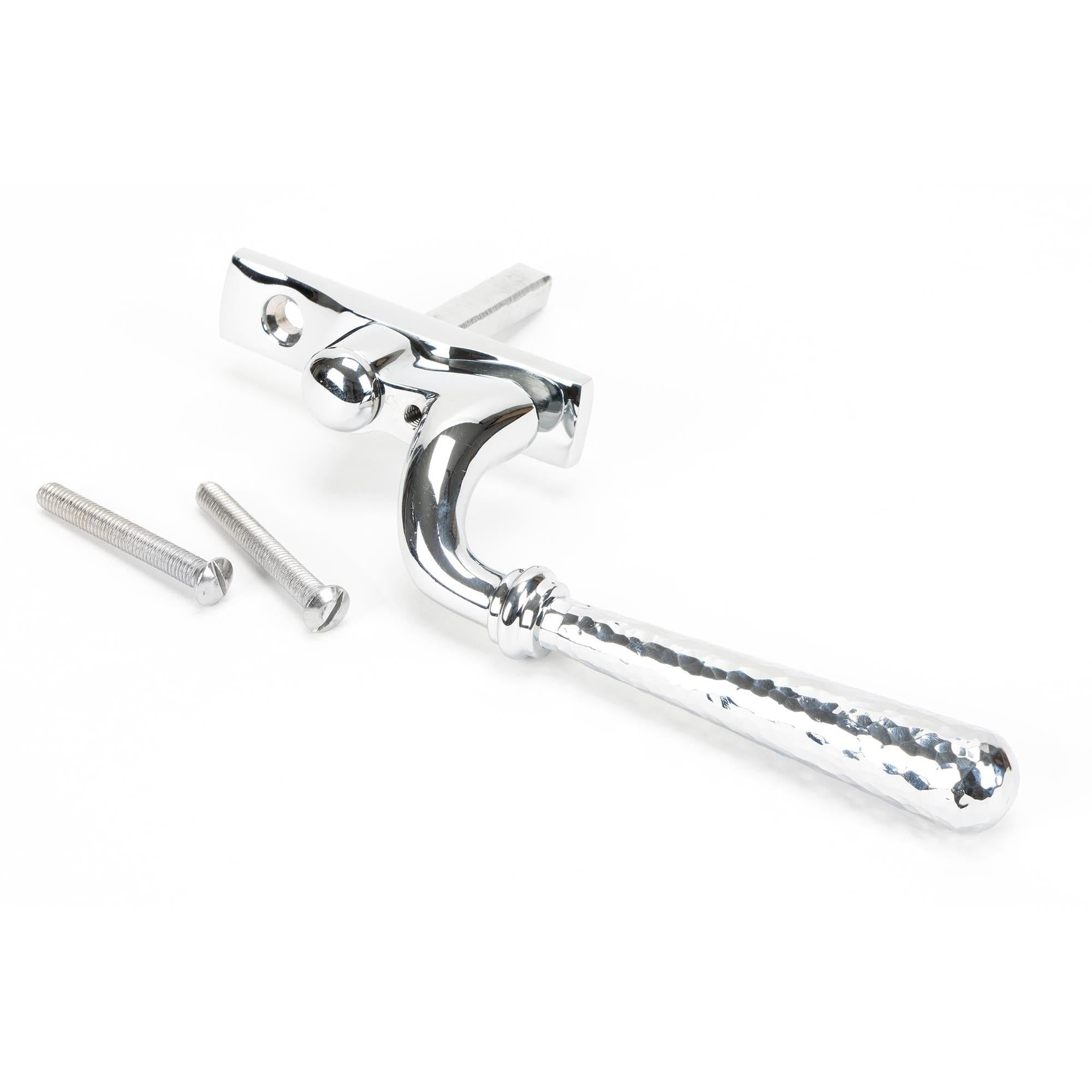 Polished Chrome Hammered Newbury Espag - LH | From The Anvil - Espag. Fasteners - From The Anvil - Yester Home