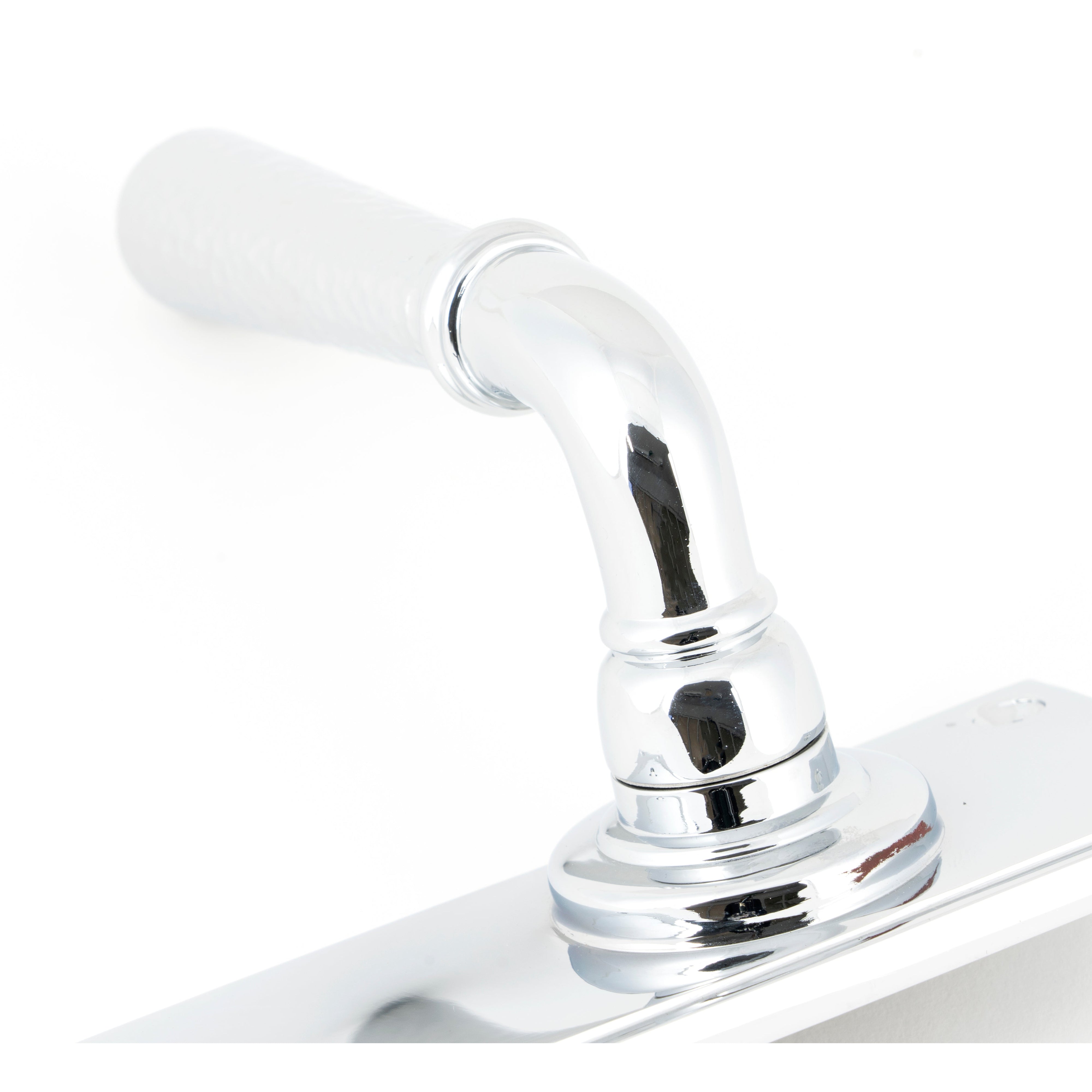 Polished Chrome Hammered Newbury Lever Bathroom Set | From The Anvil-Lever Bathroom-Yester Home