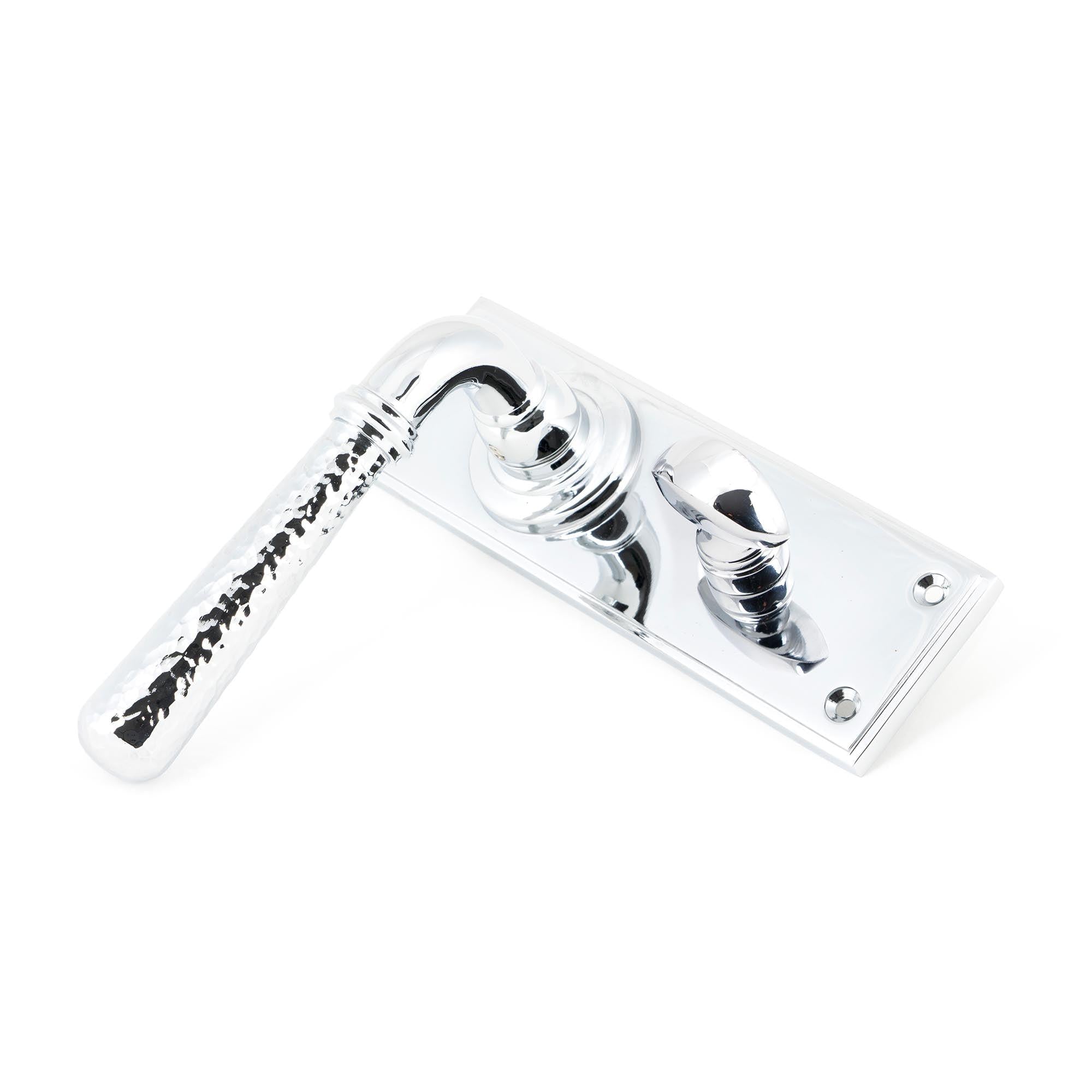 Polished Chrome Hammered Newbury Lever Bathroom Set | From The Anvil - Lever Bathroom - From The Anvil - Yester Home