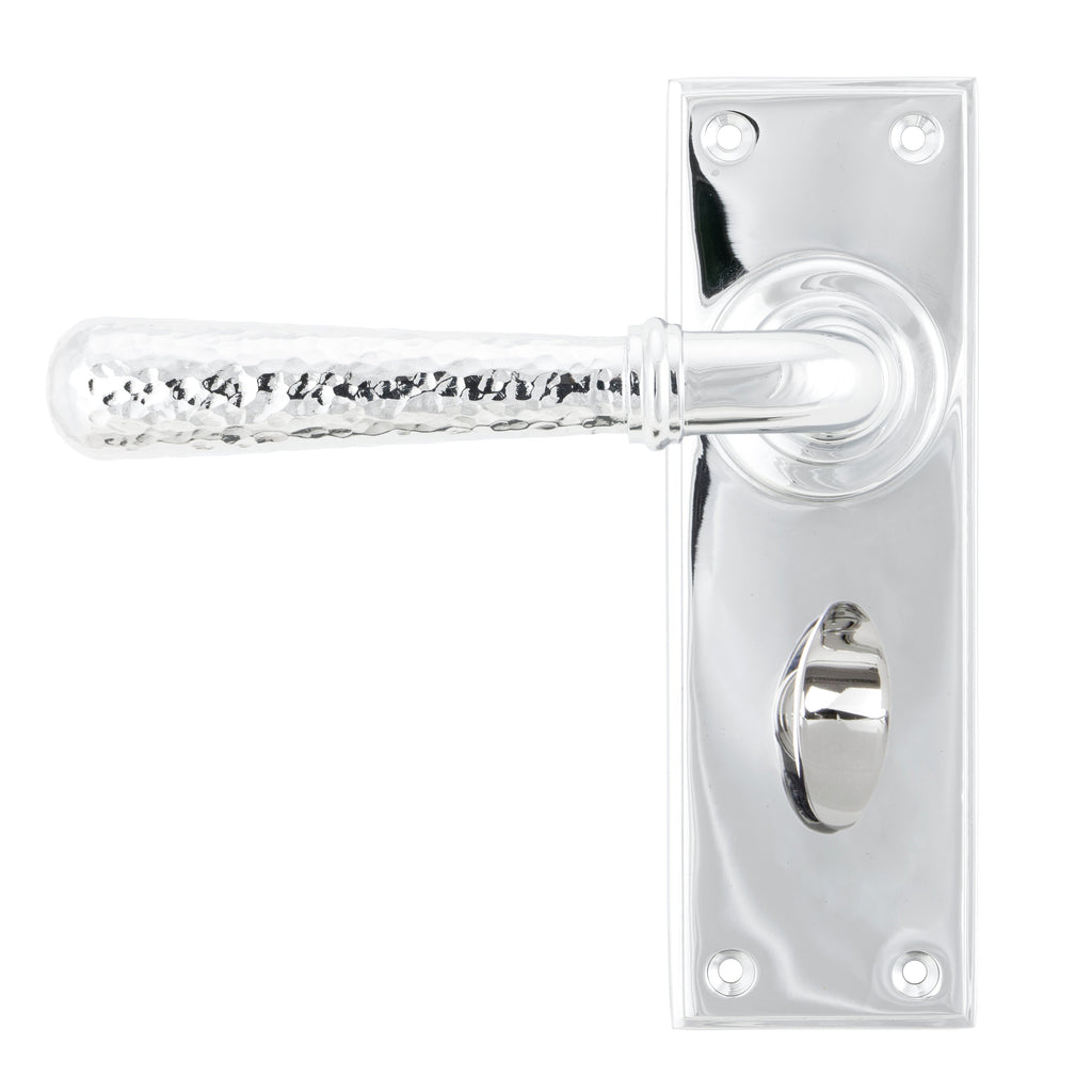 Polished Chrome Hammered Newbury Lever Bathroom Set | From The Anvil-Lever Bathroom-Yester Home