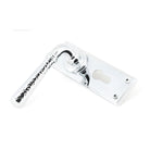 Polished Chrome Hammered Newbury Lever Euro Lock Set | From The Anvil-Lever Euro-Yester Home