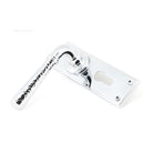 Polished Chrome Hammered Newbury Lever Euro Lock Set | From The Anvil - Lever Euro - From The Anvil - Yester Home