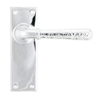 Polished Chrome Hammered Newbury Lever Latch Set | From The Anvil - Lever Latch - From The Anvil - Yester Home