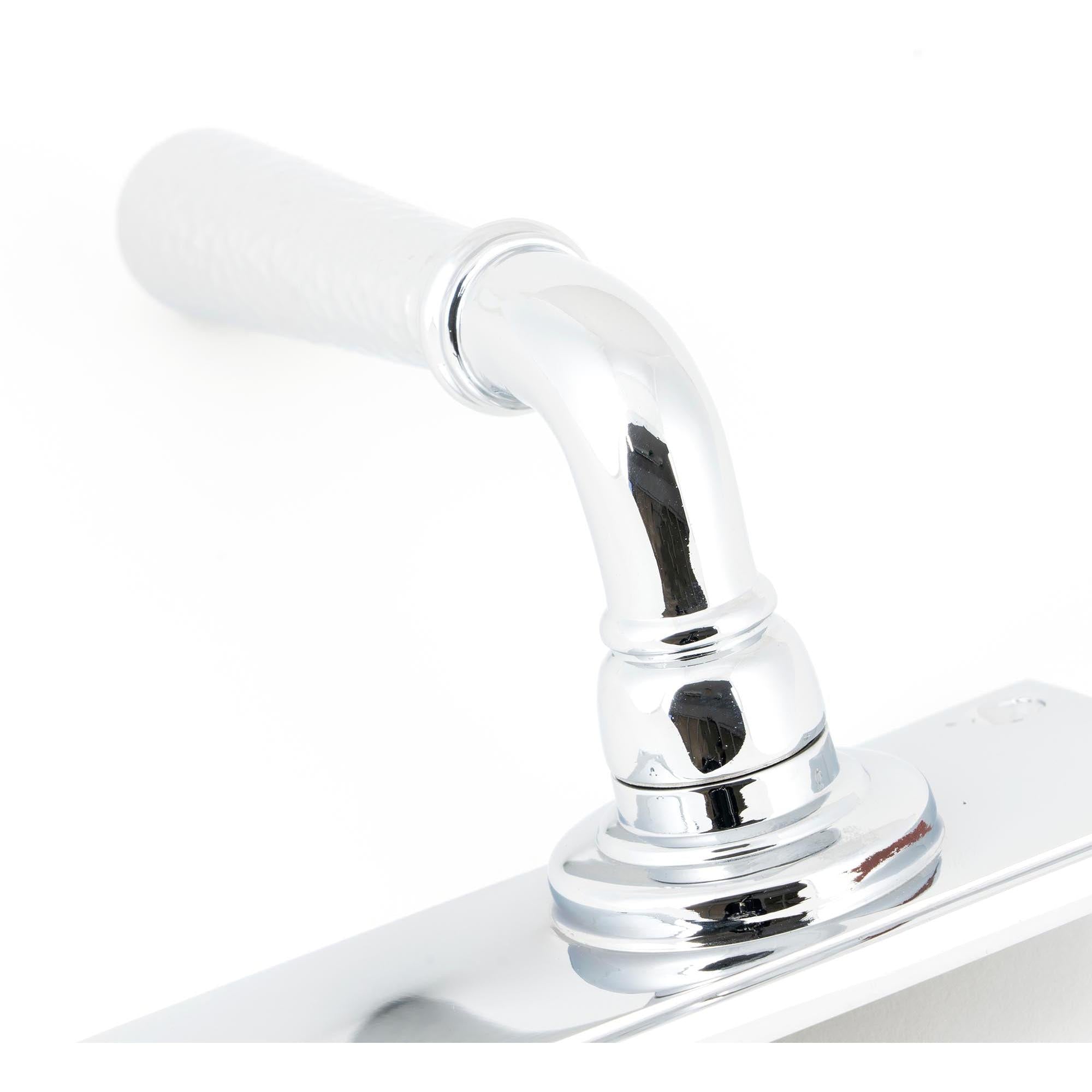 Polished Chrome Hammered Newbury Lever Latch Set | From The Anvil - Lever Latch - From The Anvil - Yester Home