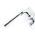 Polished Chrome Hammered Newbury Lever Lock Set | From The Anvil - Lever Lock - From The Anvil - Yester Home