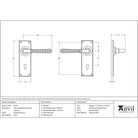 Polished Chrome Hammered Newbury Lever Lock Set | From The Anvil - Lever Lock - From The Anvil - Yester Home