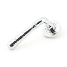 Polished Chrome Hammered Newbury Lever on Rose Set (Art Deco) | From The Anvil - Concealed - From The Anvil - Yester Home