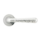 Polished Chrome Hammered Newbury Lever on Rose Set (Art Deco) | From The Anvil - Concealed - From The Anvil - Yester Home