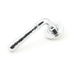 Polished Chrome Hammered Newbury Lever on Rose Set (Art Deco) - Unsprung | From The Anvil-Concealed-Yester Home