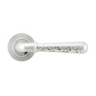 Polished Chrome Hammered Newbury Lever on Rose Set (Beehive) - Unsprung | From The Anvil - Concealed - From The Anvil - Yester Home