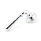 Polished Chrome Hammered Newbury Lever on Rose Set (Beehive) - Unsprung | From The Anvil-Concealed-Yester Home