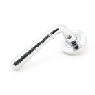Polished Chrome Hammered Newbury Lever on Rose Set (Plain) | From The Anvil - Concealed - From The Anvil - Yester Home