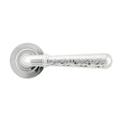 Polished Chrome Hammered Newbury Lever on Rose Set (Plain) | From The Anvil - Concealed - From The Anvil - Yester Home