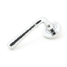 Polished Chrome Hammered Newbury Lever on Rose Set (Plain) | From The Anvil-Concealed-Yester Home
