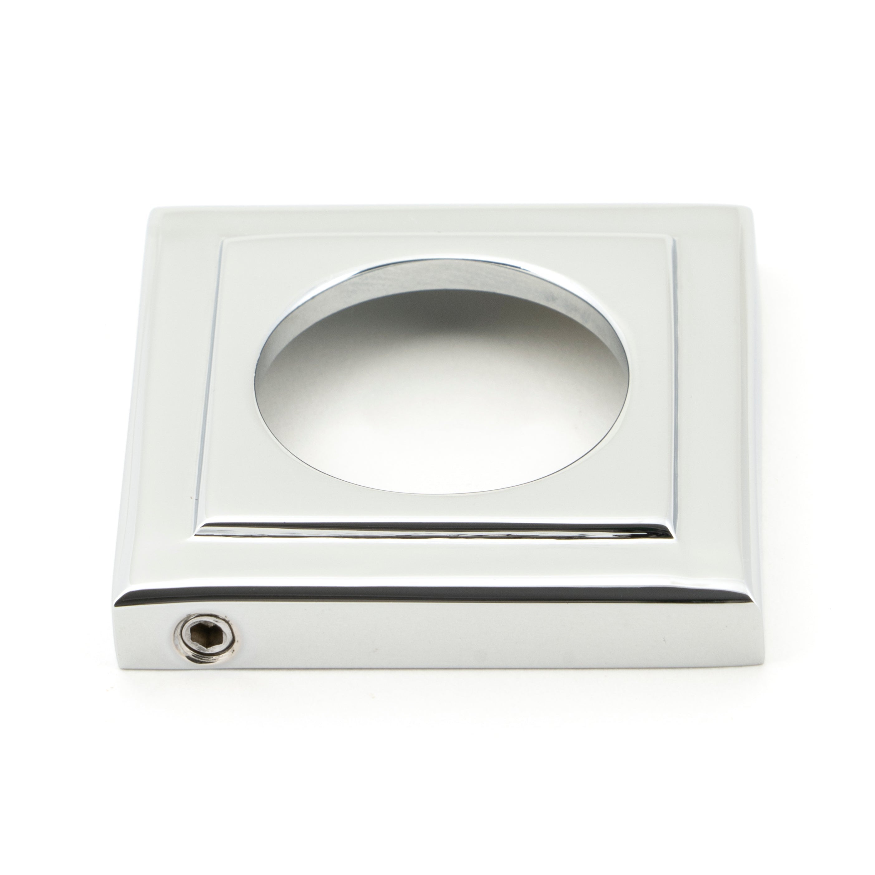 Polished Chrome Hammered Newbury Lever on Rose Set (Square) | From The Anvil-Concealed-Yester Home