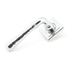 Polished Chrome Hammered Newbury Lever on Rose Set (Square) | From The Anvil - Concealed - From The Anvil - Yester Home