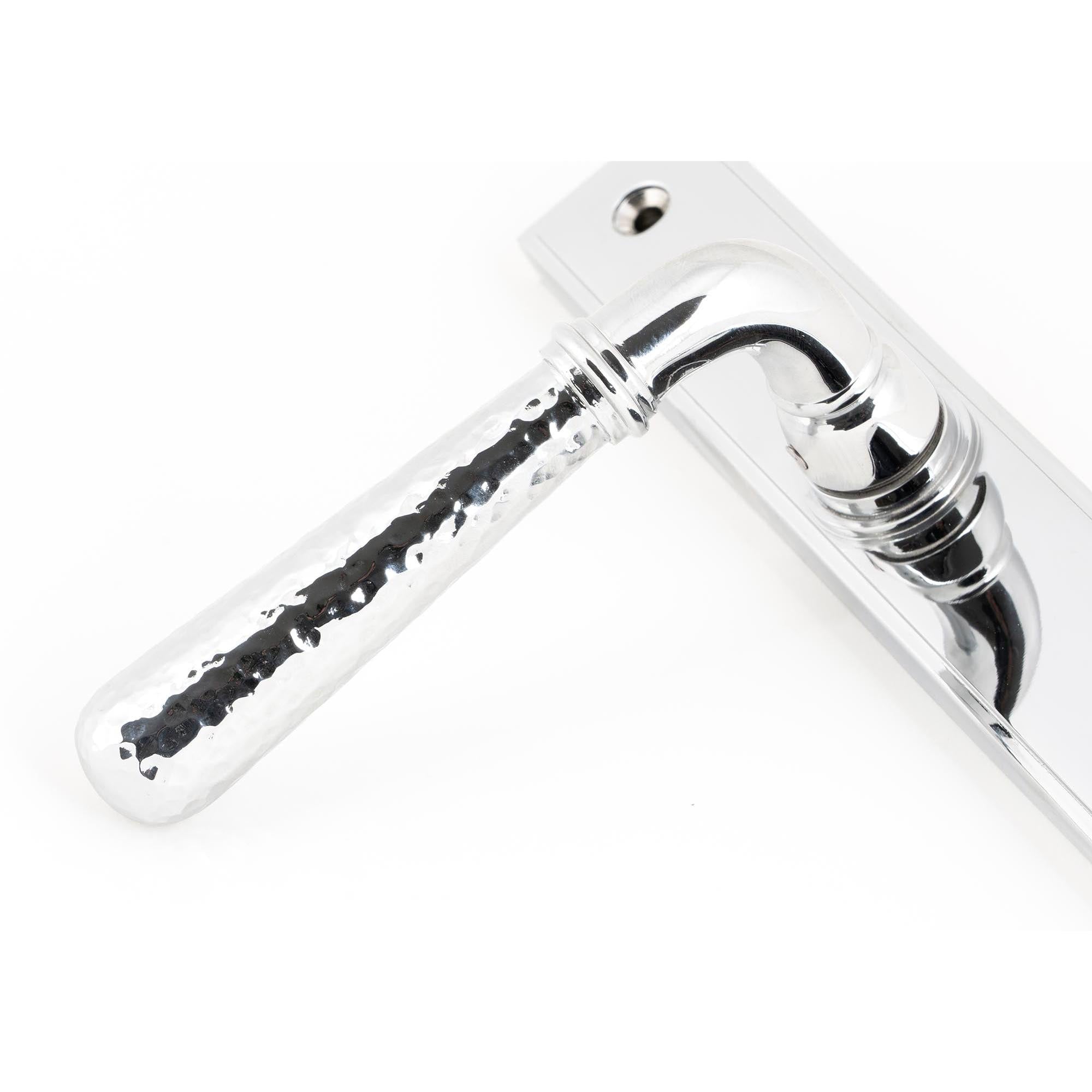 Polished Chrome Hammered Newbury Slimline Espag. Lock Set | From The Anvil - Espagnolette - From The Anvil - Yester Home