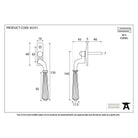 Polished Chrome Hinton Espag - RH | From The Anvil-Espag. Fasteners-Yester Home