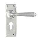 Polished Chrome Hinton Lever Euro Lock Set | From The Anvil - Lever Euro - From The Anvil - Yester Home
