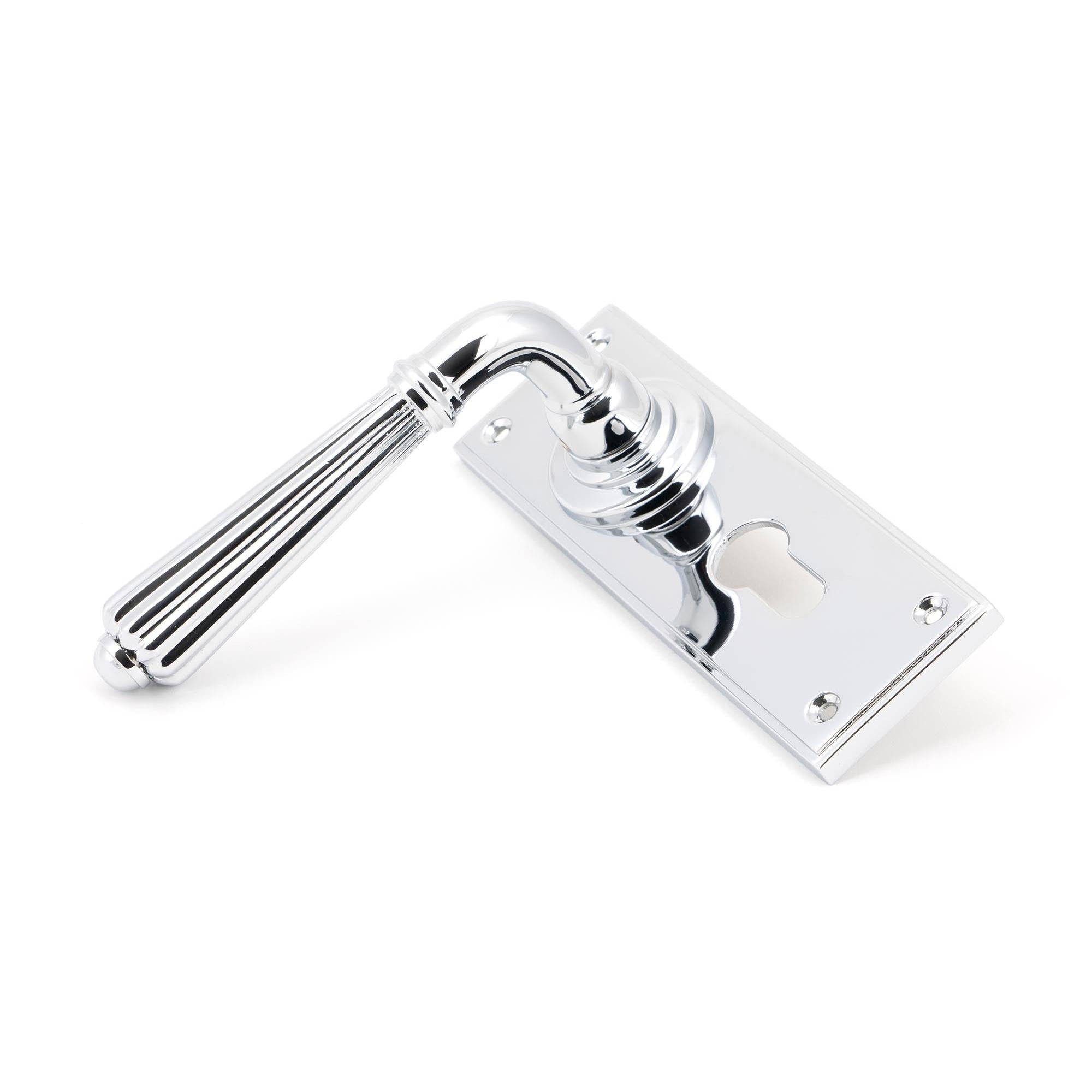 Polished Chrome Hinton Lever Euro Lock Set | From The Anvil - Lever Euro - From The Anvil - Yester Home