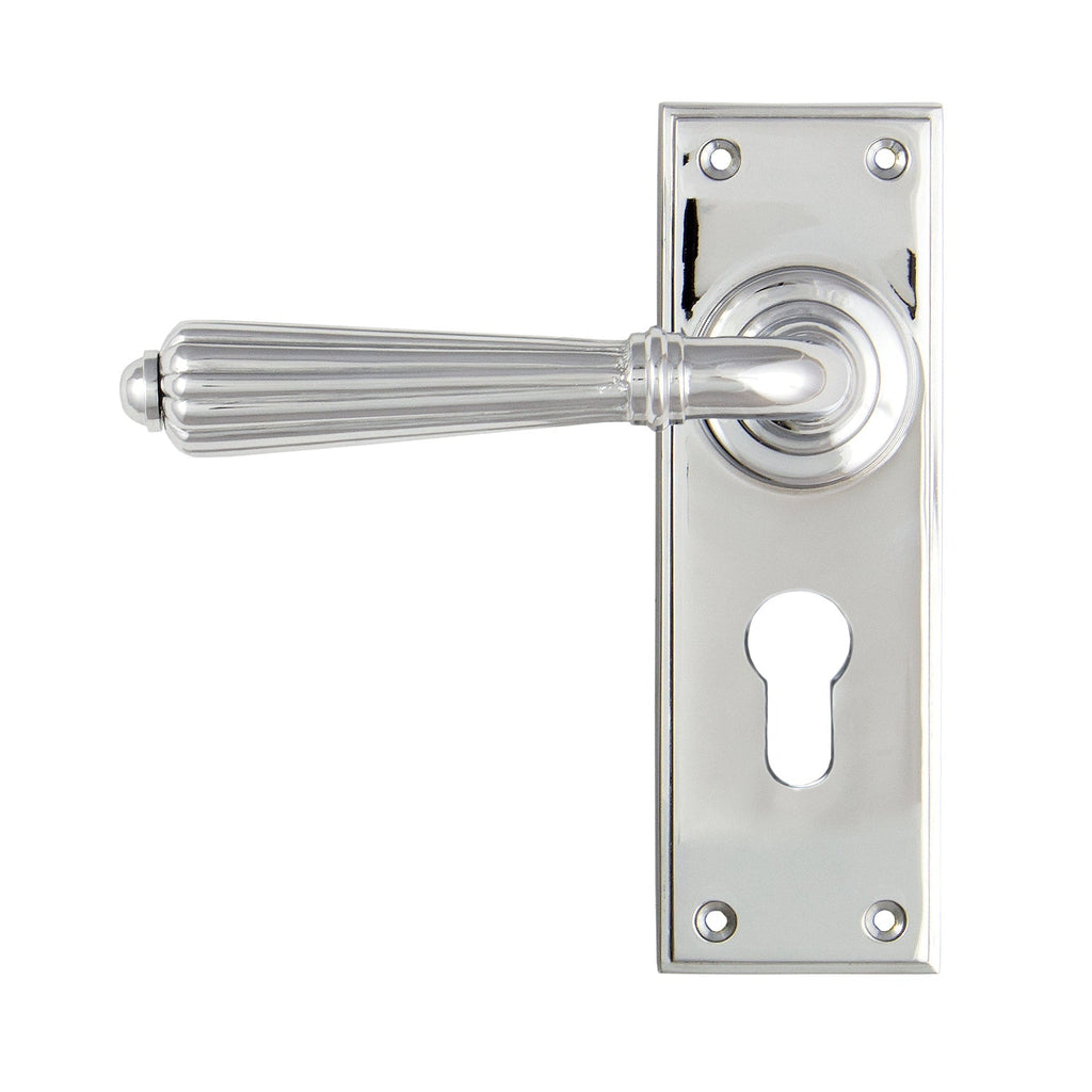 Polished Chrome Hinton Lever Euro Lock Set | From The Anvil-Lever Euro-Yester Home