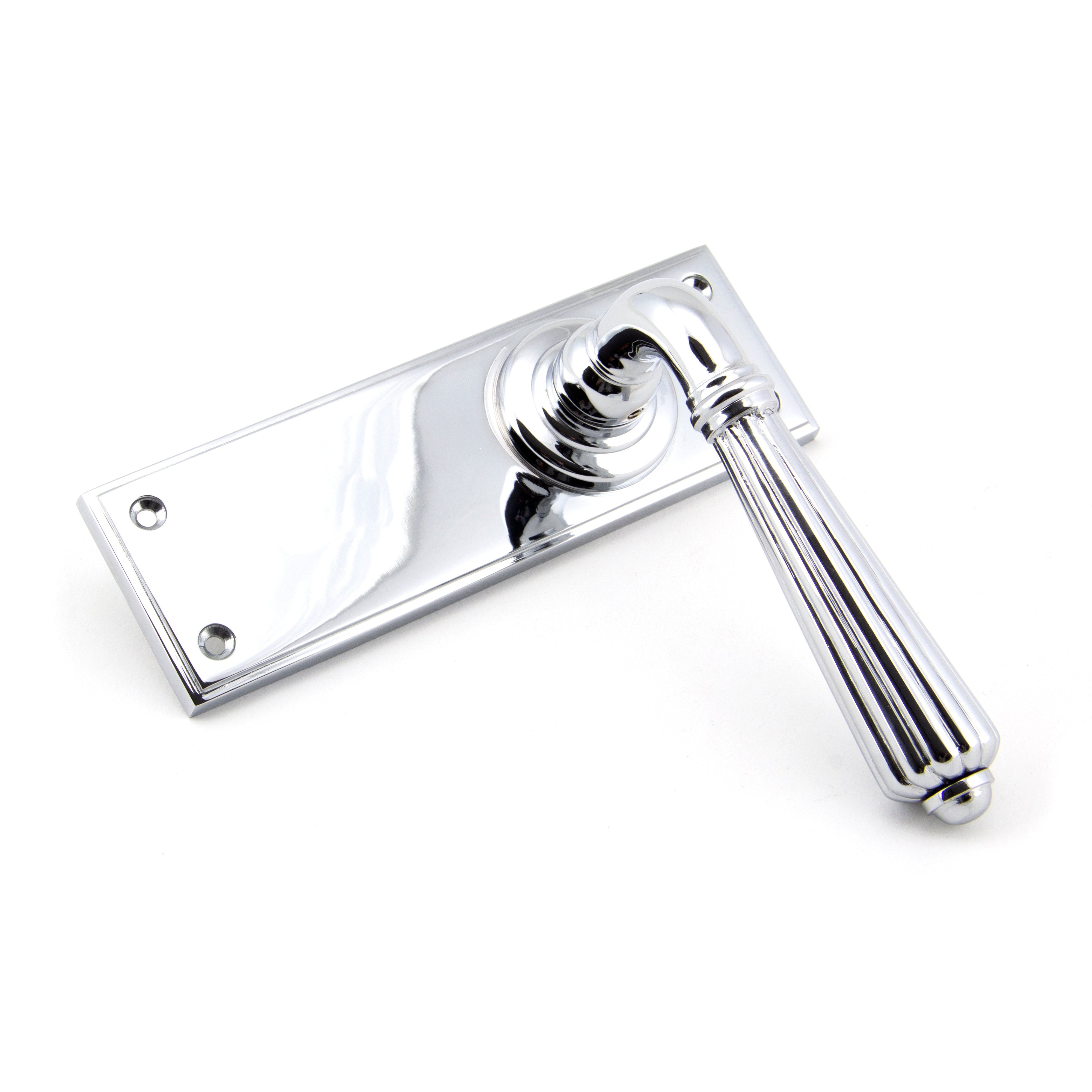 Polished Chrome Hinton Lever Latch Set | From The Anvil-Lever Latch-Yester Home