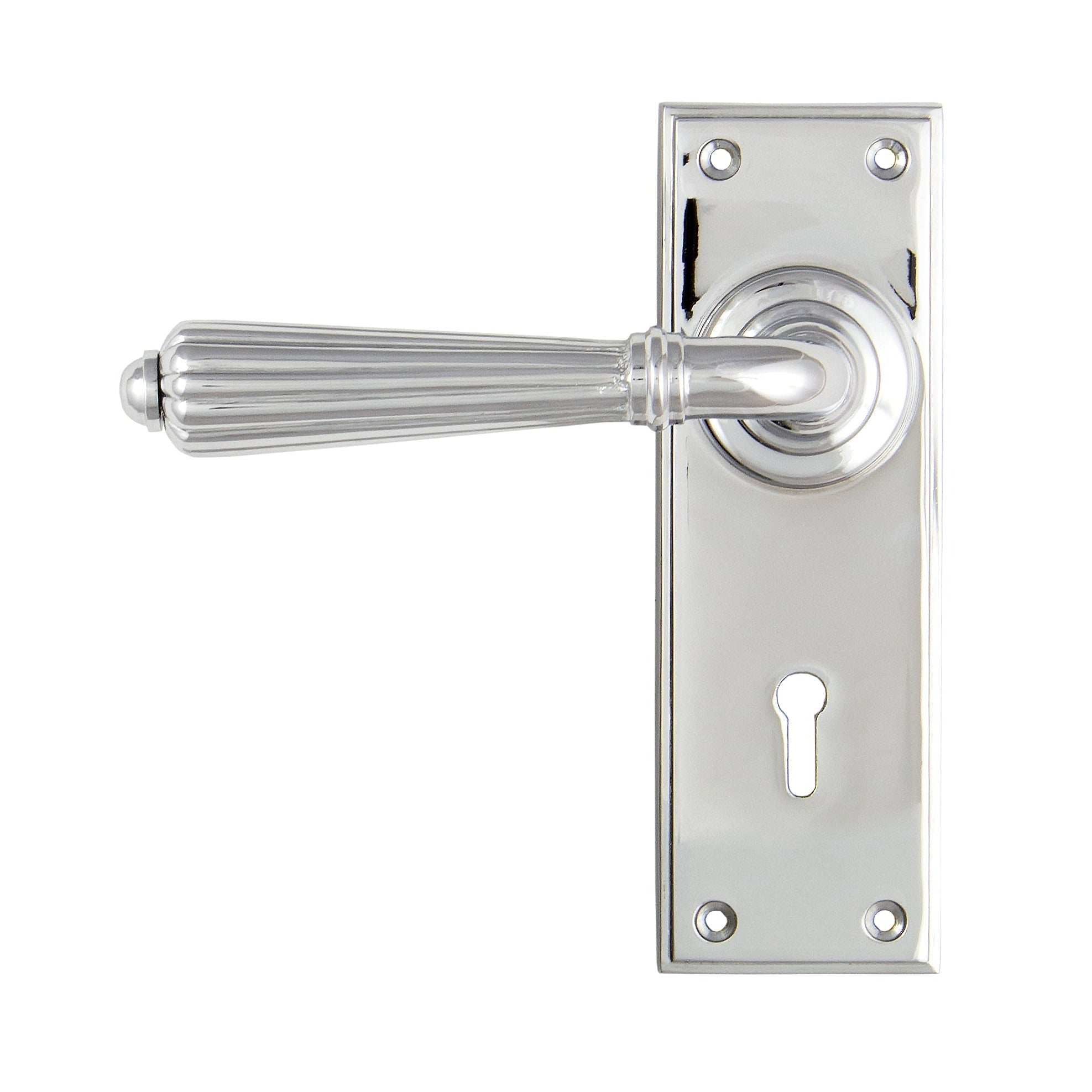 Polished Chrome Hinton Lever Lock Set | From The Anvil-Lever Lock-Yester Home